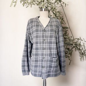 WOOLRICH Cardigan Sweater Button Down Women's 100% Cotton Long Sleeve Gray Sz M